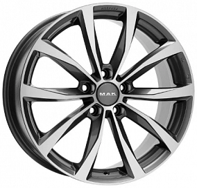 Диски Mak Wolf 7x17 5x112 ET 40 Dia 57,1 (Gun Met-Mirror Face)