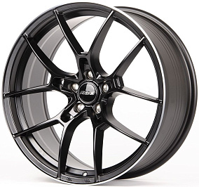 Диски Rays DQ020-SB406 8,5x19 5x114,3 ET 35 Dia 73,1 (чёрный матовый + полированный обод)
