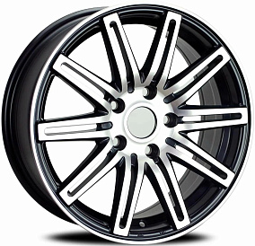 Диски PDW 1004 8x18 5x108 ET 33 Dia 60,1 (Черный матовый с полировкой)