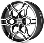 Skill SV648-SK363 9x22 6x139,7 ET 19 Dia 77,8 (Чёрный Матовый + Полированные Спицы)