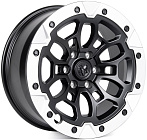 Skill SV145-SV306 9x20 6x139,7 ET 19 Dia 77,8 (Чёрный Матовый + Серебряный Обод + Чёрные Матовые Декоративные Болты)