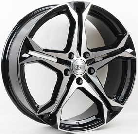 Диски RST R099 7,5x19 5x114,3 ET 35 Dia 67,1 (Глянцевый черный с полированной лицевой частью)