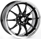 Work 12243-CT345 7,5x17 5x100 ET 40 Dia 73,1 (Чёрный Глянцевый + Полированный Обод)