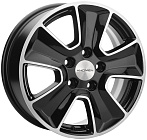 Khomen Wheels KHW1601 (Mitsubishi) 6,5x16 5x114,3 ET 46 Dia 67,1 (Black-FP)