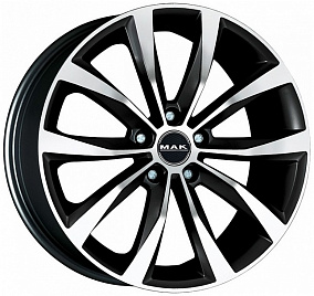 Диски Mak Wolf 7,5x18 5x114,3 ET 47 Dia 60,1 (Black Mirror)