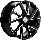 Khomen Wheels KHW1714 (Teana/X-trail) 7x17 5x114,3 ET 45 Dia 66,1 (Black-FP)