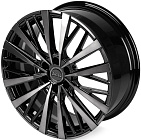 Skill SV180-SL204 8x19 6x114,3 ET 46 Dia 67,1 (чёрный глянцевый + полированные спицы + лак SK51)