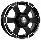 КиК М56 7x16 6x139,7 ET 38 Dia 100,1 (Алмаз черный)