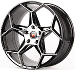 Vossen BX04-CT492 8x18 5x120 ET 35 Dia 72,6 (Чёрный Глянцевый + Полированные Спицы)