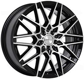 Диски PDW Veloce 7,5x18 5x108 ET 35 Dia 67,1 (Черный глянец с серебристой проточкой по спицам и ободу)