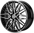 Skill SV178-SK316 8x19 6x114,3 ET 46 Dia 67,1 (Чёрный Глянцевый + Полированные Спицы)