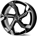 Skill SL089-SK199 9,5x21 5x112 ET 31 Dia 66,5 (Чёрный Глянцевый + Полированные Спицы)