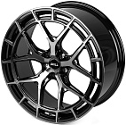 Skill SL399-SB364 9,5x22 5x120 ET 35 Dia 72,6 (Чёрный Глянцевый + Полированные Спицы + Темный Лак)