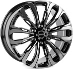 Skill SV671-SL221 9x20 6x139,7 ET 50 Dia 95,1 (Чёрный Глянцевый + Полированные Спицы Под Тёмным Лаком)