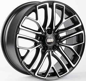 Диски BBS 5096X-CS242 8x18 5x114,3 ET 35 Dia 73,1 (Чёрный Матовый + Полированные Спицы)