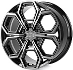 Skill SV111-SB563 9x20 6x139,7 ET 50 Dia 95,1 (Чёрный Глянцевый + Полированные Спицы Под Тёмным Лаком)