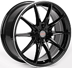 Rays G25-DS314 7x17 5x112 ET 40 Dia 66,45 (Чёрный Глянцевый + Полированный Обод)