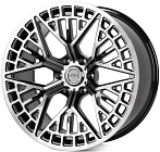 Skill SV762-CT400 10x22 6x139,7 ET 10 Dia 77,8 (Чёрный Глянцевый + Полированные Спицы + Темный Лак)