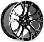 Skill SL918 10,5x22 5x112 ET 31 Dia 66,6 (чёрный + полированный спицы)