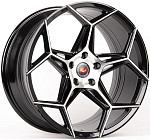 Veemann BX04-CS257 9,5x19 5x114,3 ET 38 Dia 73,1 (Черный + Полированные Спицы)