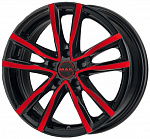 Mak Milano 7x17 5x114,3 ET 40 Dia 76,0 (Black and Red)