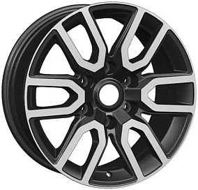 Диски Khomen Wheels KHW1723 (JAC T6 Pickup) 8x17 6x139,7 ET 30 Dia 106,1 (Black-FP)