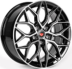 Vossen V-1155-SM155 7,5x17 5x114,3 ET 35 Dia 73,1 (Чёрный Глянцевый + Полированные Спицы)