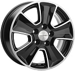 Khomen Wheels KHW1601 (Geely Atlas Pro) 6,5x16 5x114,3 ET 45 Dia 54,1 (Black-FP)