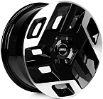Skill SL513-DS191 8x18 6x139,7 ET 45 Dia 92,5 (чёрный глянцевый + полированные спицы)