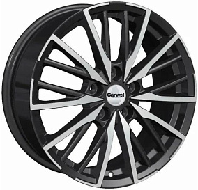 Диски Carwel Агма 1719 7x17 5x114,3 ET 48 Dia 67,1 (Черный глянцевый с полированной лицевой частью)