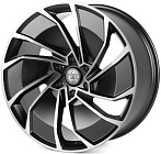Skill SL338-SL253 10x22 6x139,7 ET 10 Dia 77,8 (Чёрный Матовый + Полированные Спицы)
