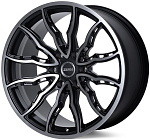Skill SV308-SB420 10x20 6x139,7 ET 10 Dia 77,8 (чёрный глянцевый + полированные спицы + матовый лак)