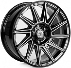 Skill SV862-SV306 9x20 6x139,7 ET 19 Dia 77,8 (чёрный глянцевый + полированные спицы)