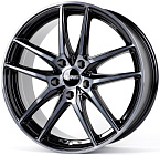 Zero 2266-CT354 8x18 5x114,3 ET 40 Dia 73,1 (чёрный глянцевый + полированные спицы + темный лак)