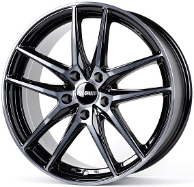 Диски Zero 2266-CT354 8x18 5x114,3 ET 40 Dia 73,1 (чёрный глянцевый + полированные спицы + темный лак)