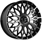 Skill SV667-CS442 9x22 6x139,7 ET 50 Dia 95,1 (Чёрный Глянцевый + Полированные Спицы + Темный Лак)