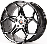 Veemann BX04-CS242 8x18 5x114,3 ET 35 Dia 73,1 (Черный + Полированные Спицы)