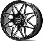 Skill SV227-CT398 9x22 6x139,7 ET 19 Dia 106,1 (чёрный глянцевый + полированные спицы)