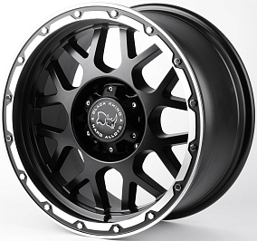 Диски BlackRhino 84243-FG434 8,5x17 6x139,7 ET 15 Dia 106,1 (Чёрный Матовый + Полированный Обод)